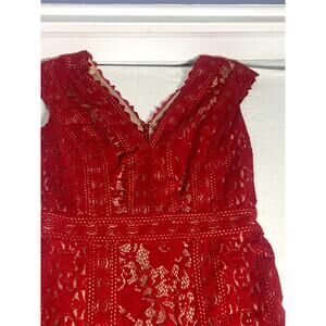 Tadash Shoji Womens Malene Red Evening Gown Formal Size 8